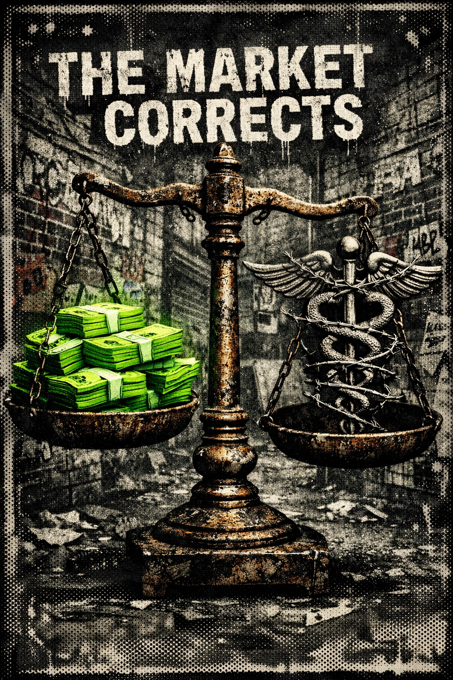 Justice scales balancing financial liability with medical ethics in detransitioner lawsuits