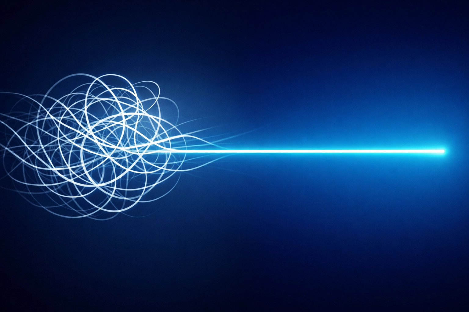 Abstract visualization of business process redesign and streamlined AI workflow automation.