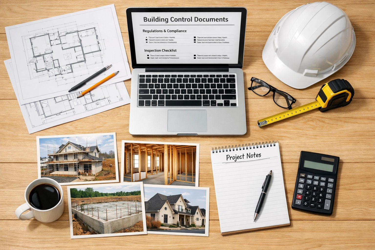Architectural floor plans and Building Control documents for London construction project