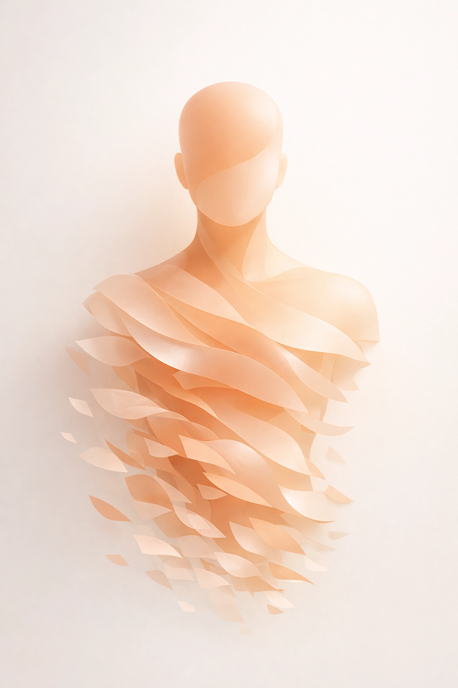 Abstract figure showing transformation and healing through trauma therapy process