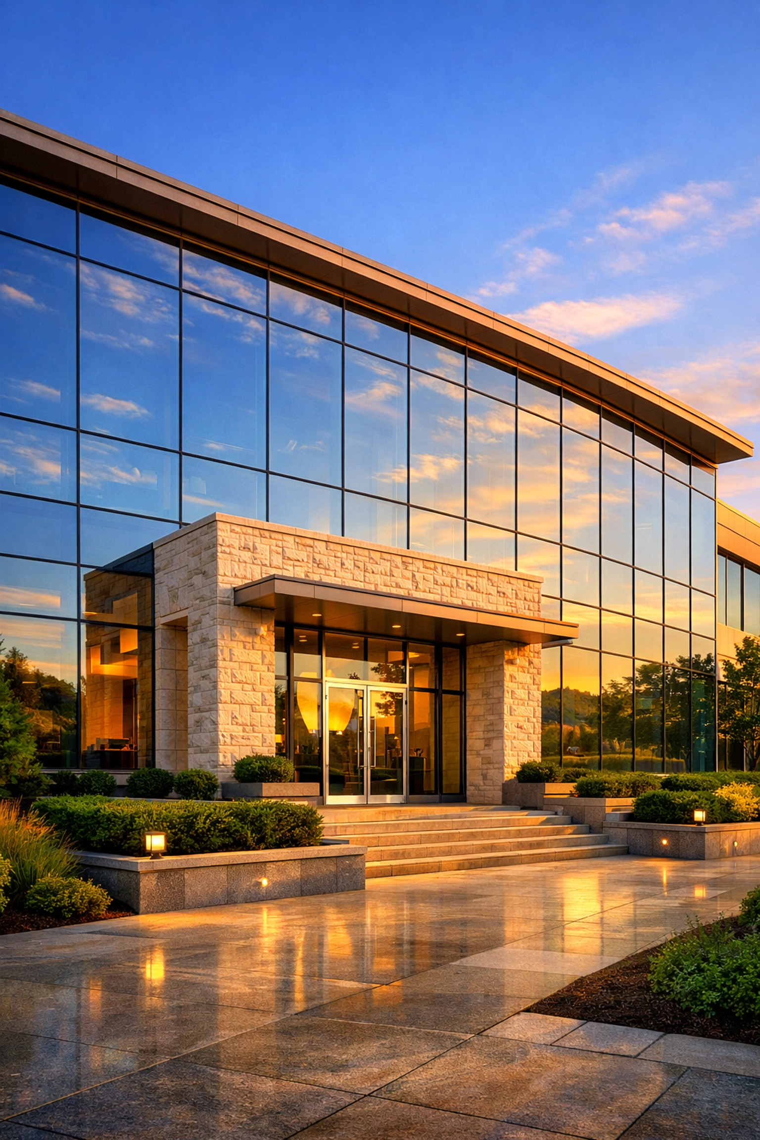 Luxury building exterior showcasing professional window cleaning in Westchester NY.