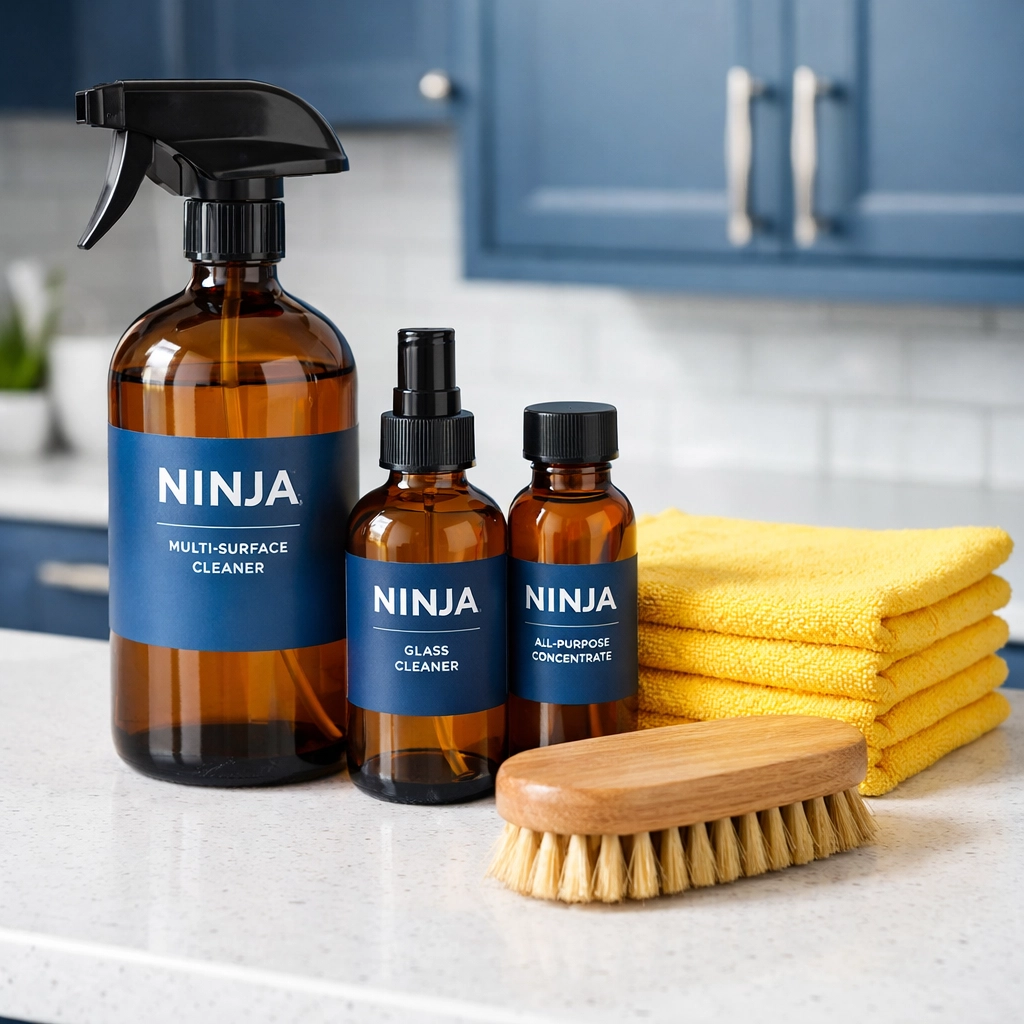 Eco-friendly cleaning supplies used for professional Boston apartment move-out cleaning services.