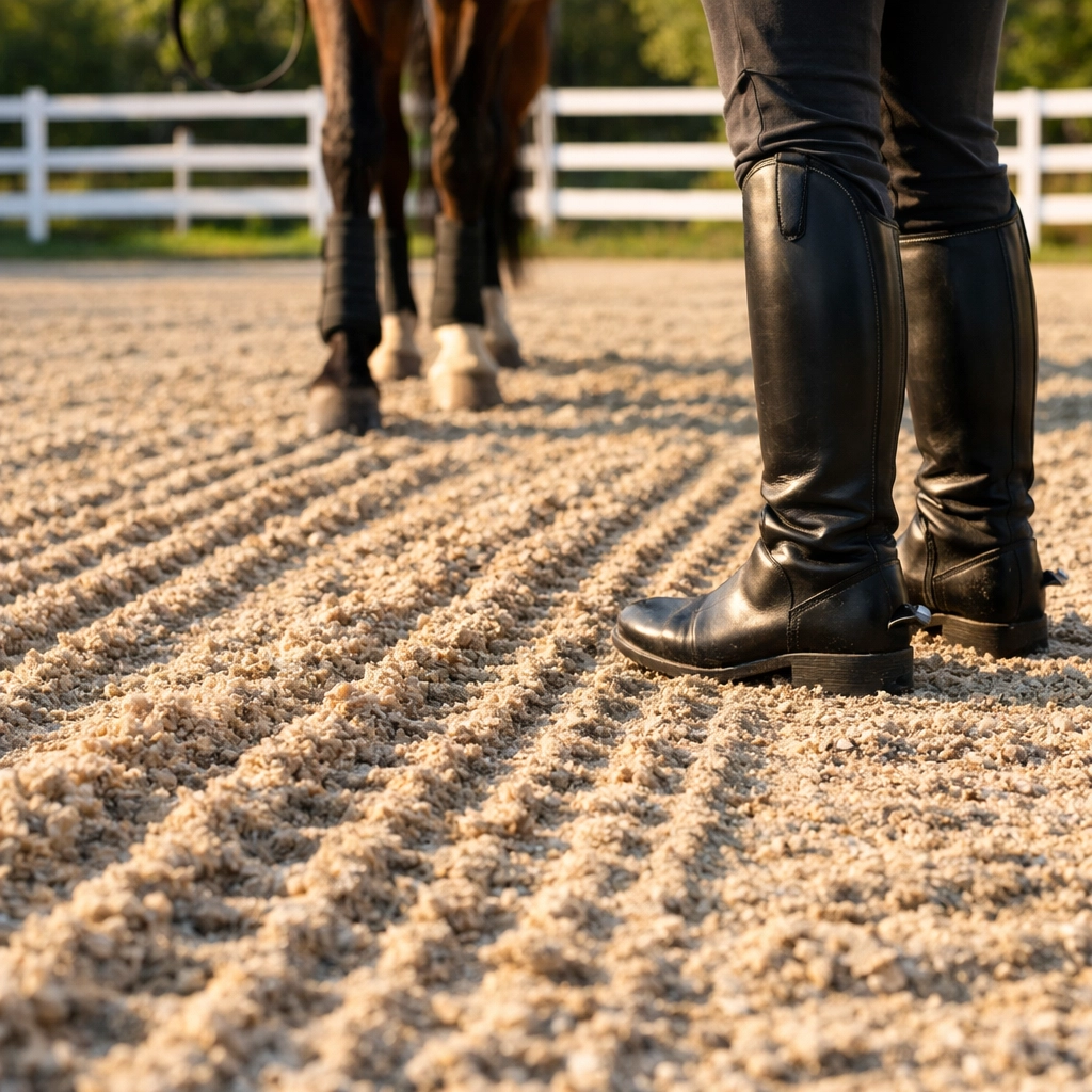 Quality riding arena footing at Waxhaw NC equestrian property for training