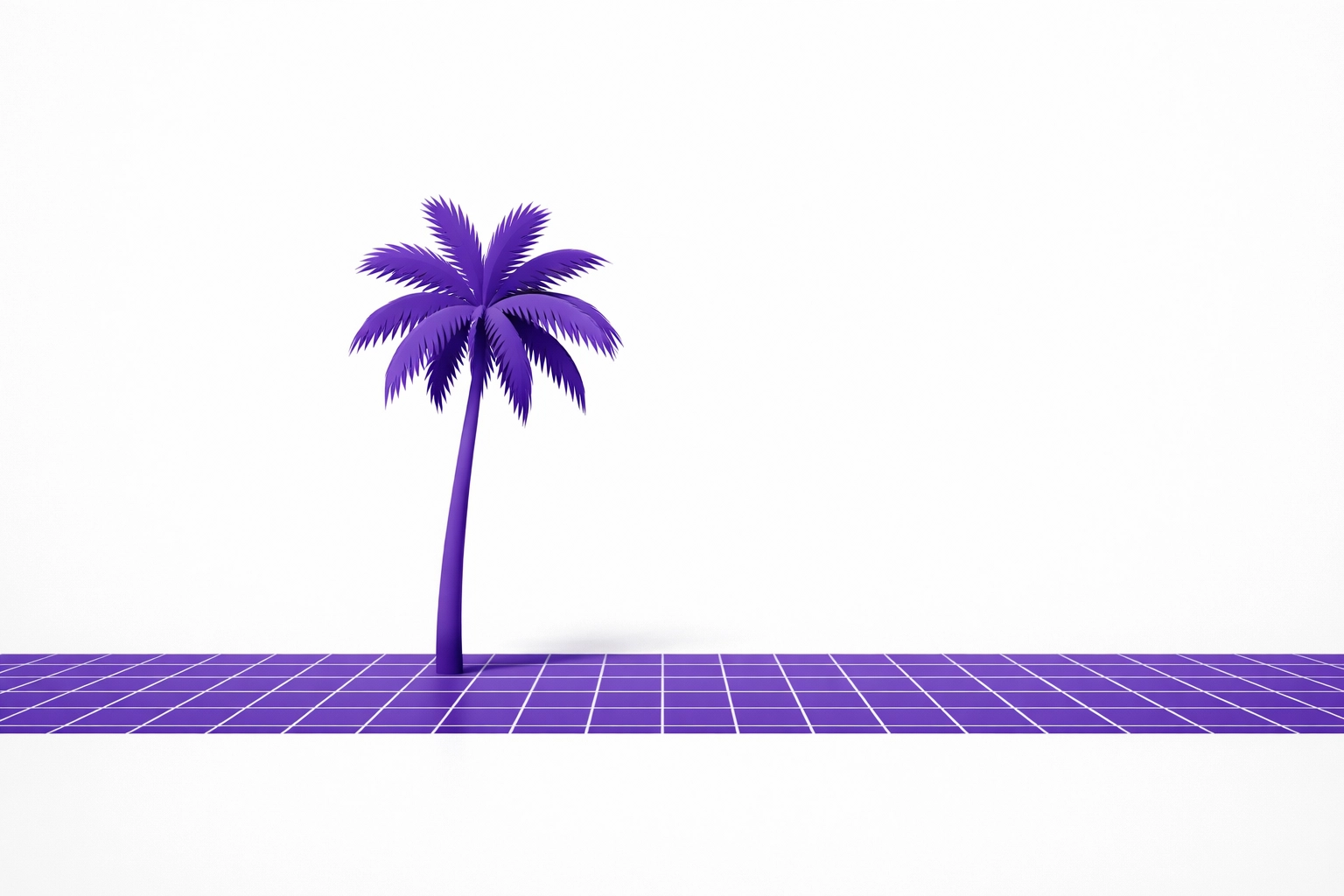 Minimalist purple palm tree graphic symbolizing specialized bookkeeping services for Los Angeles small businesses.