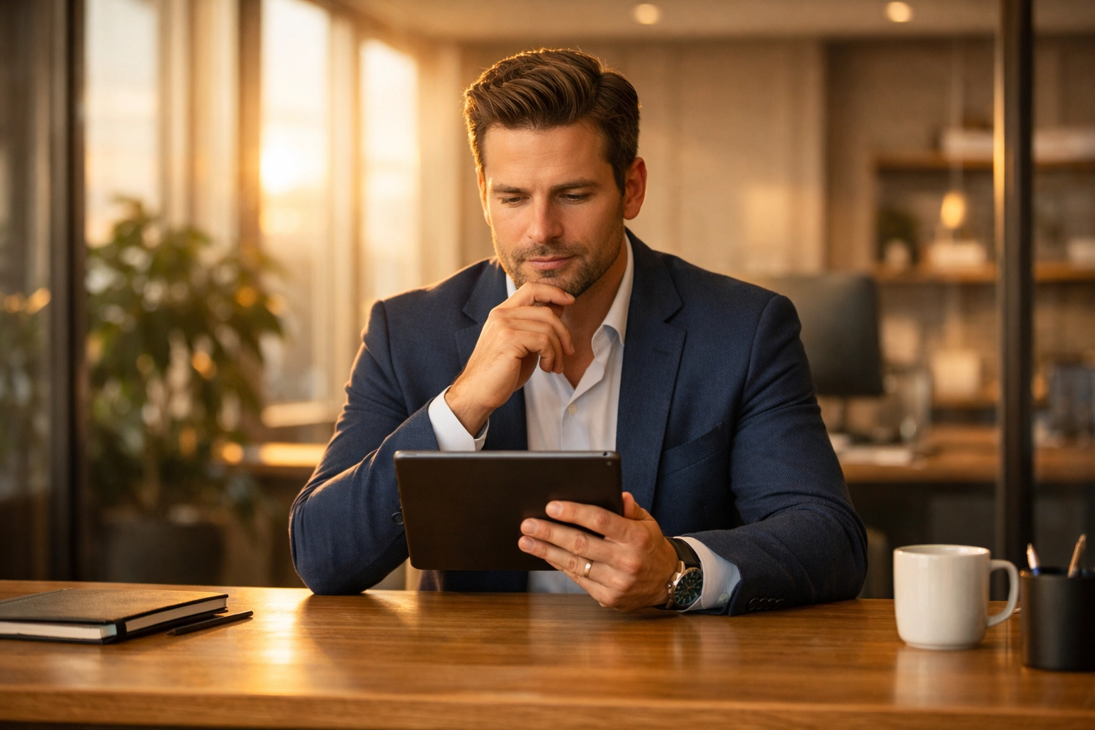 A service business owner evaluating financial options to manage cash flow and avoid the invoice gap.