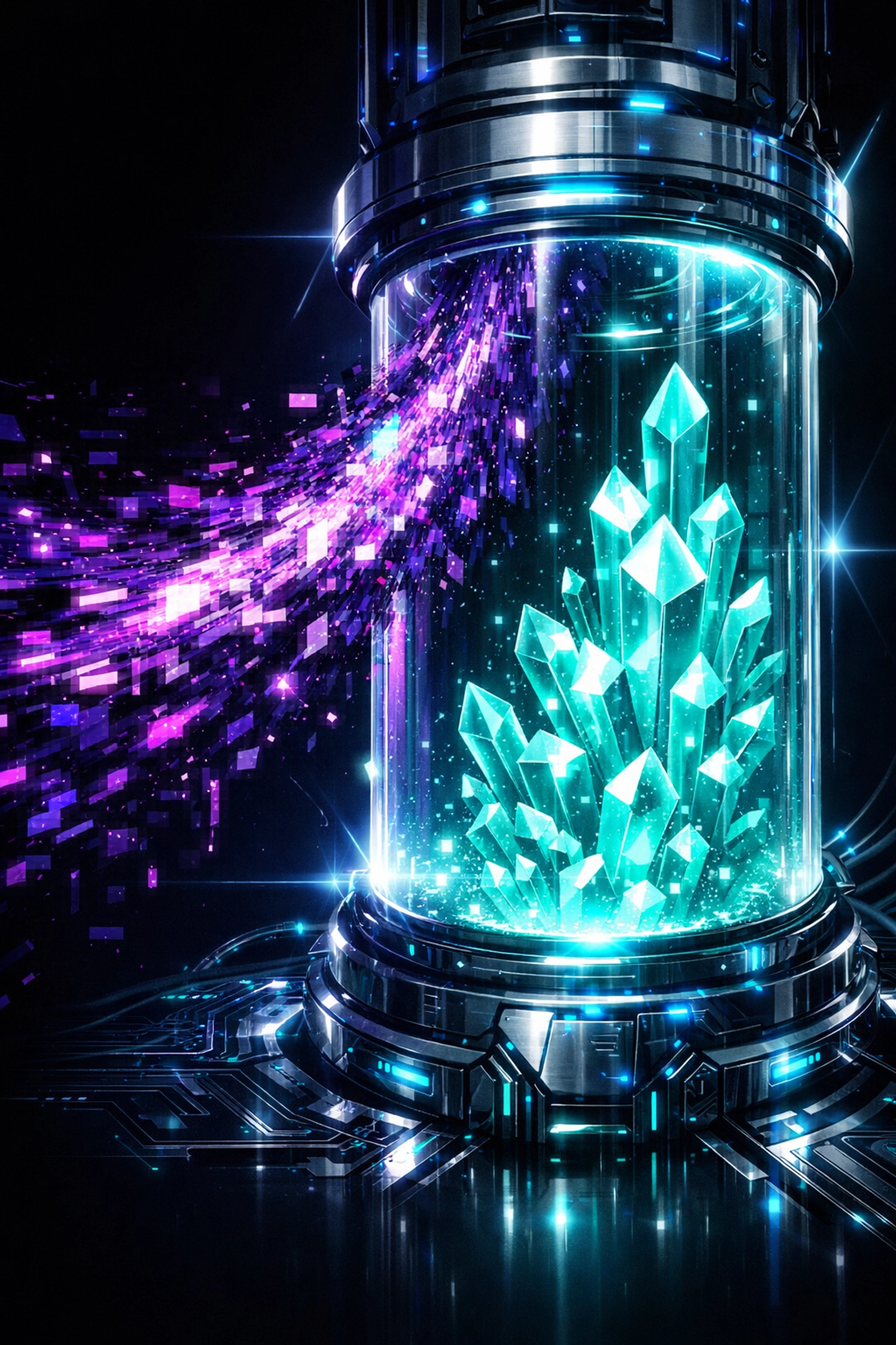 Digital transformation of messy data into structured crystals for custom AI solutions.