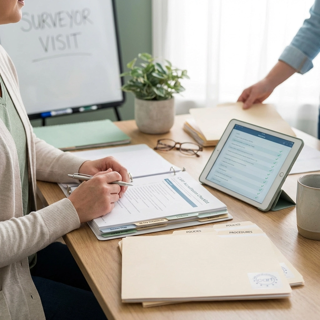 CARF Accreditation Checklist: The 30 Documents Surveyors Ask For (and Where Teams Get Stuck)