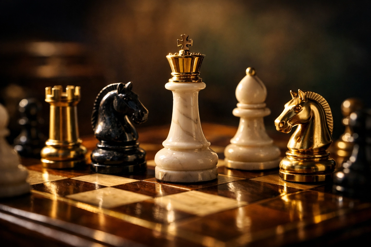 Chess pieces illustrating strategic wealth management and investment diversification