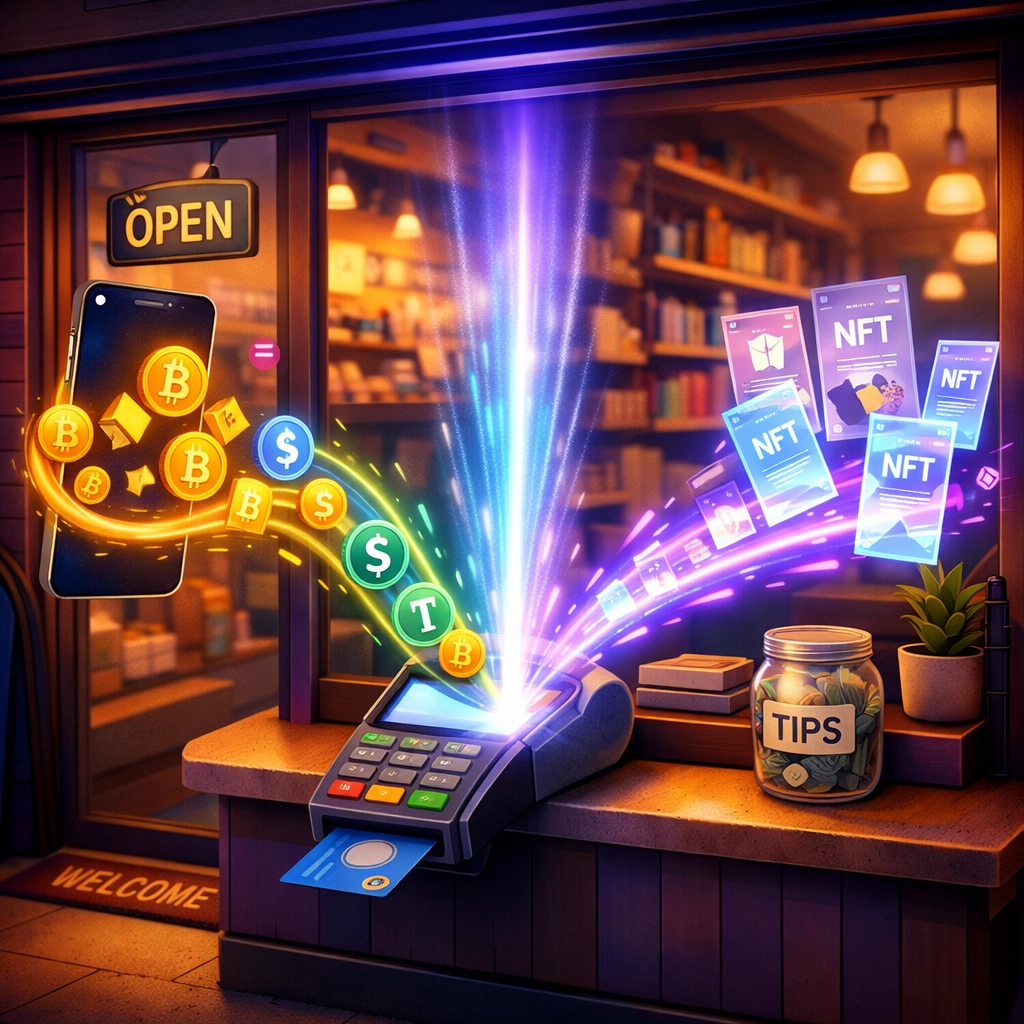 Crypto POS system for small business accepting Web3 payments and stablecoin transactions