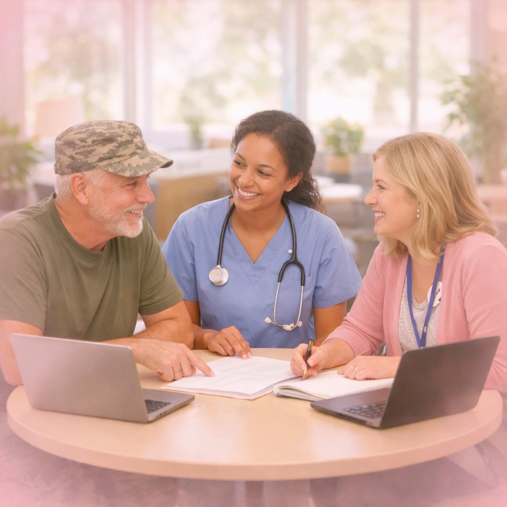 Primary care behavioral health team providing integrated care for veteran