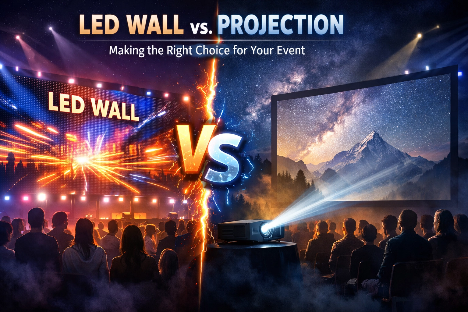 [HERO] LED Wall vs. Projection: Making the Right Choice for Your Event