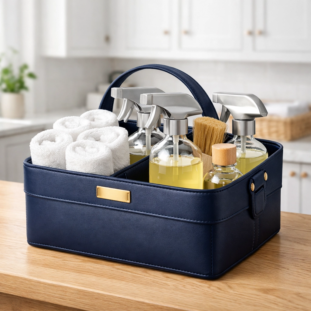 Eco-friendly supplies and microfiber cloths for professional residential cleaning Massachusetts services.