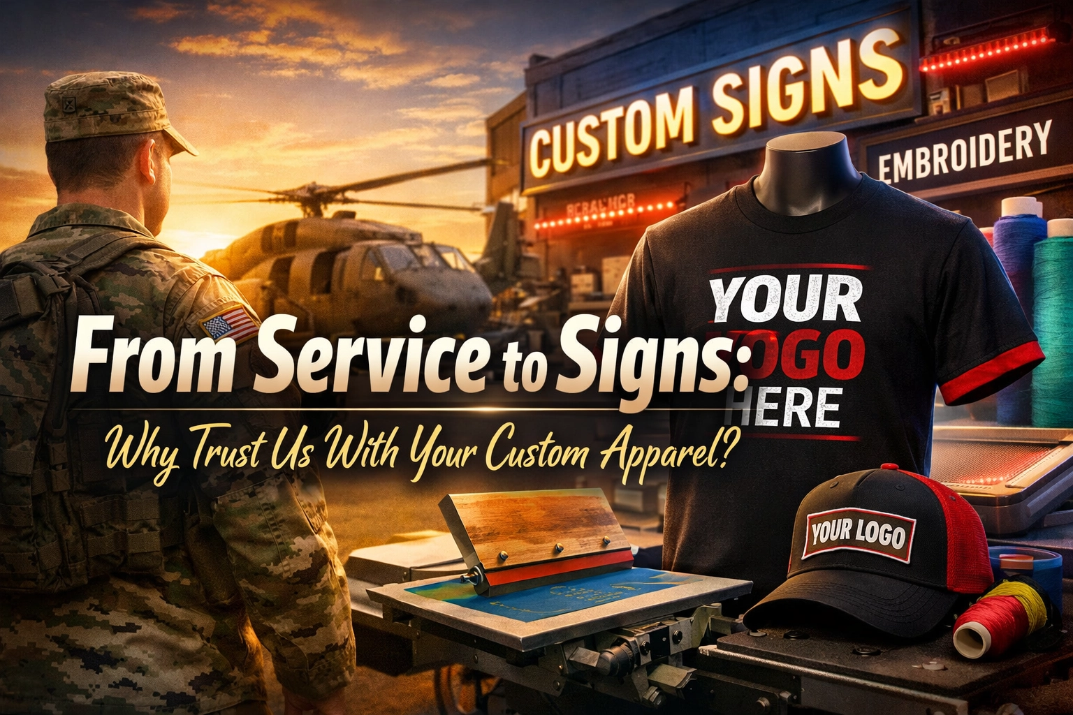 [HERO] From Service to Signs: Why Trust Us With Your Custom Apparel?