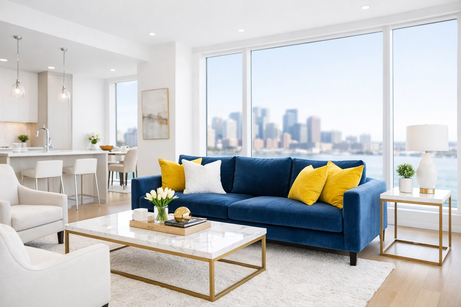 Professionally cleaned luxury condo in Boston ready for a new tenant to move in today.