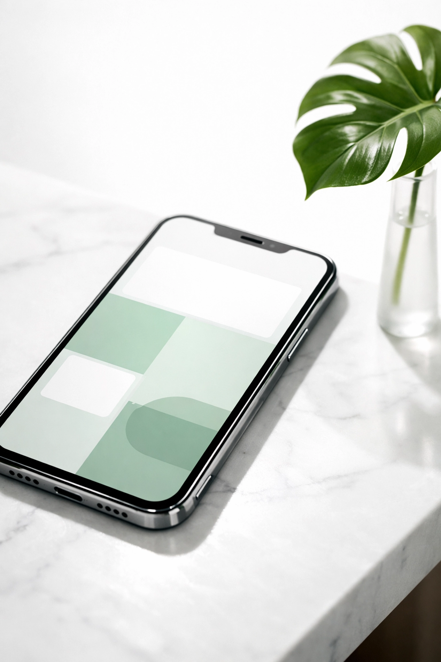 Sleek smartphone displaying a modern interface highlighting digital services and mobile app creation for local businesses.