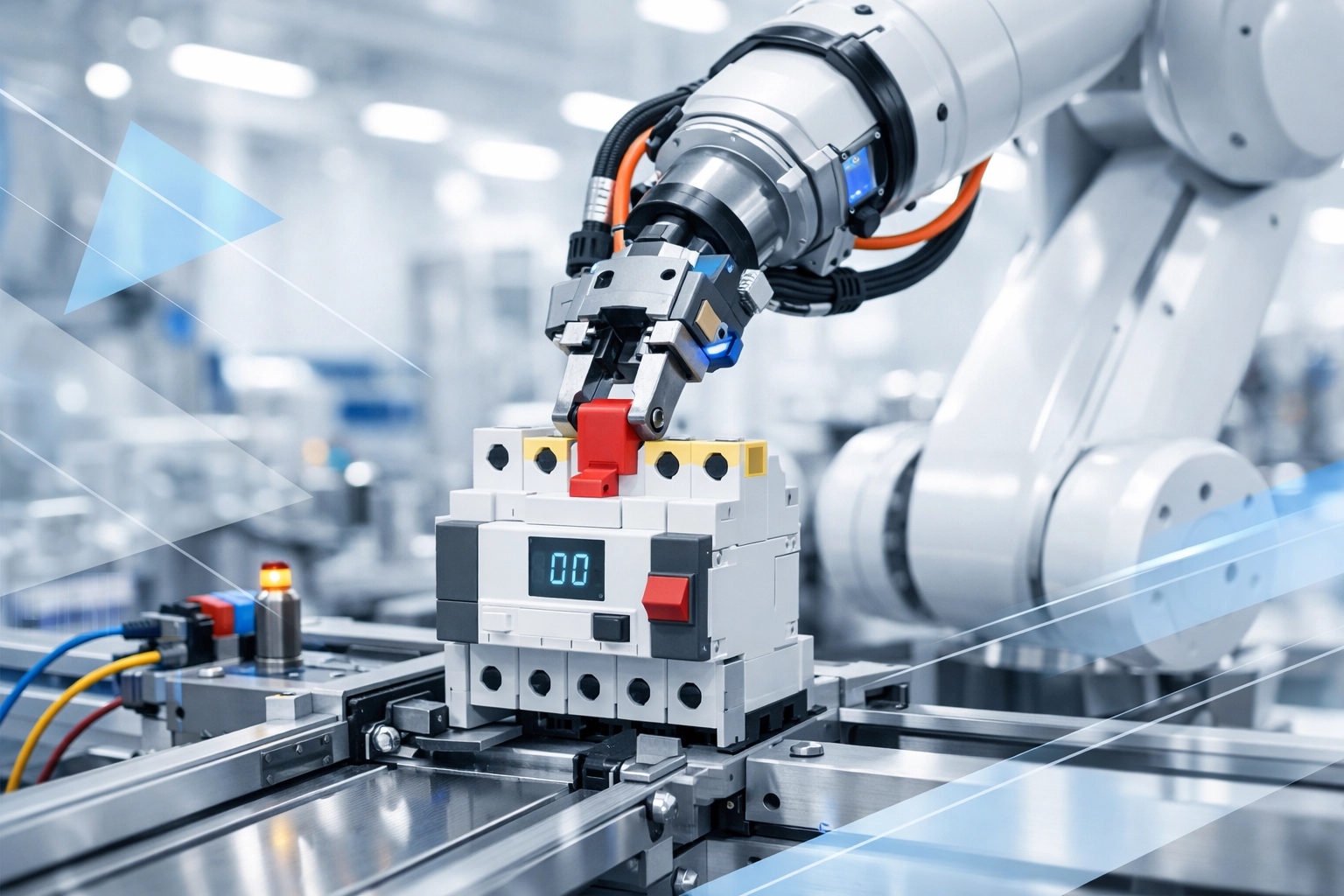 Ligne de production robotisée de haute précision pour les composants de protection électrique solaire ONCCY.