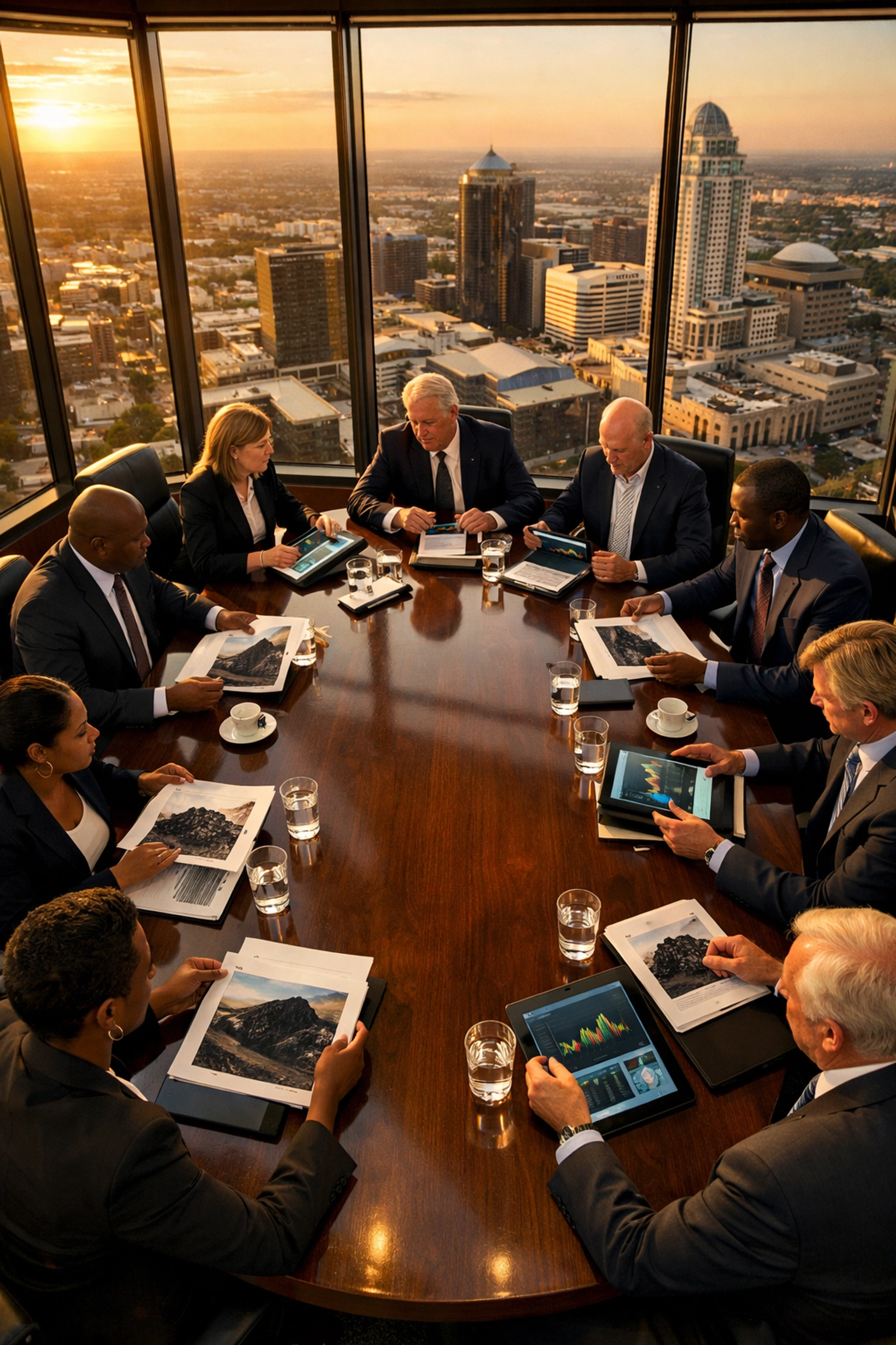 Coal conferences 2026 executives meeting in Sandton boardroom discussing energy partnerships South Africa