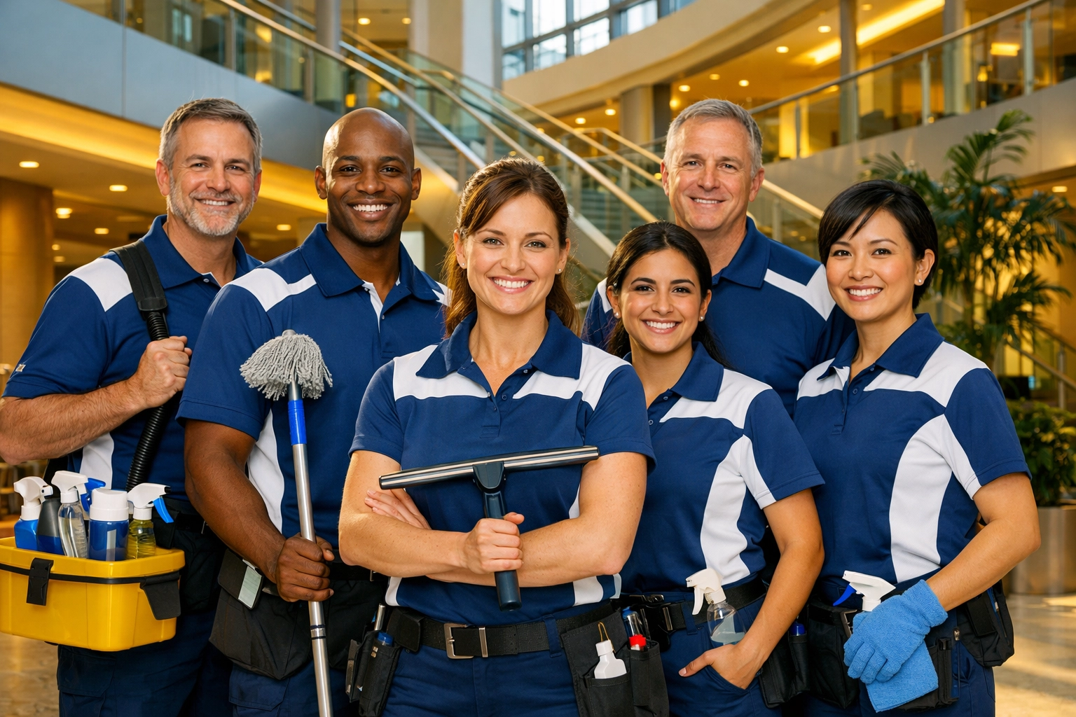 The Cleaning Ninjas professional team ready to provide expert office cleaning in Ayer and throughout Massachusetts.