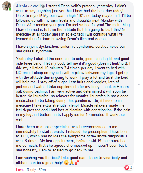 Rapid Sciatica Improvement Testimonial