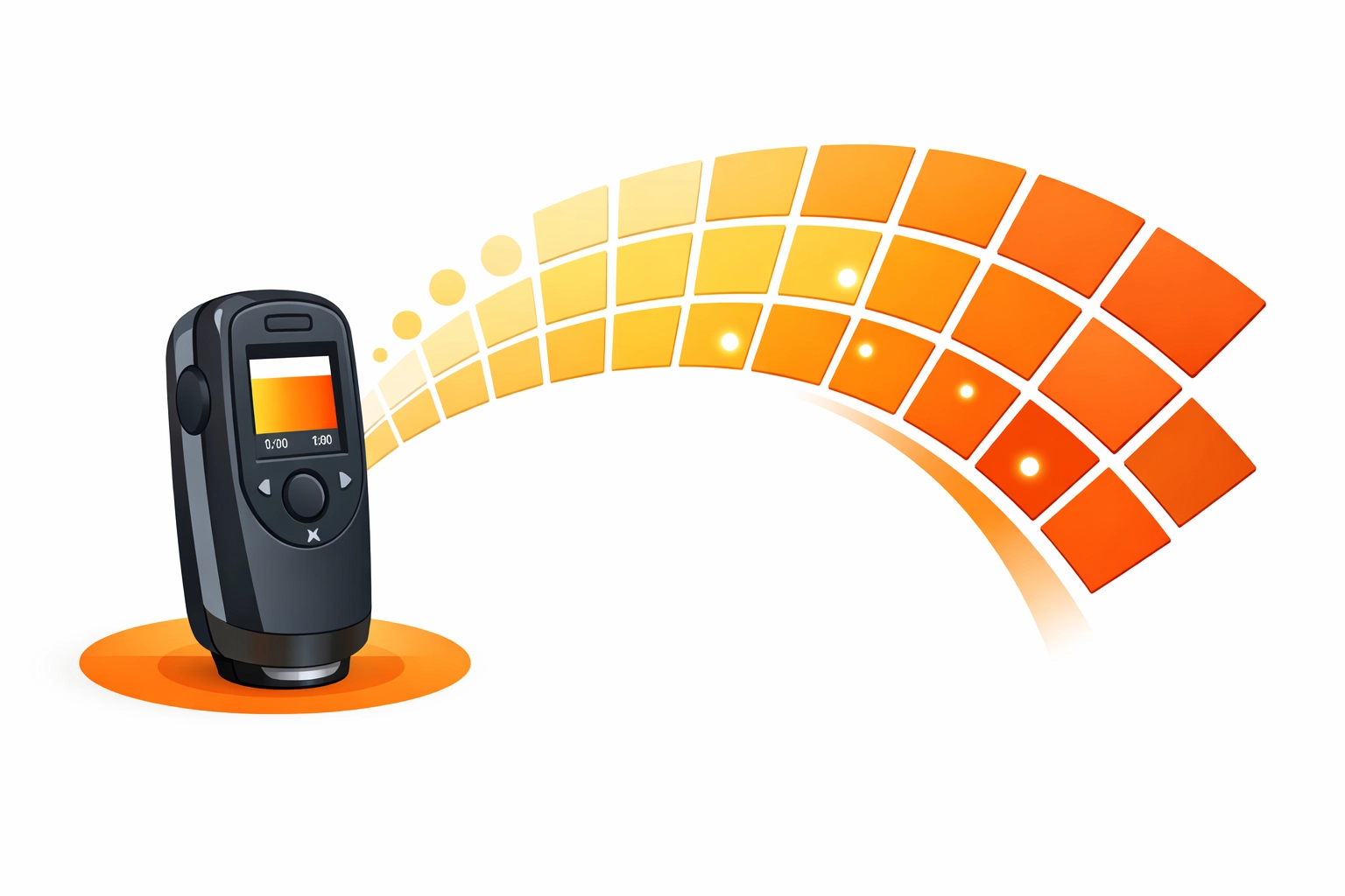 Professional color measurement device capturing an expanded gamut for custom ICC profiling and RIP calibration.