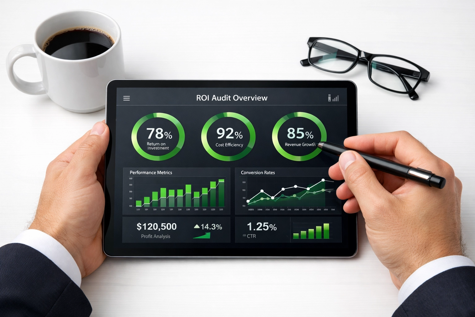 Detailed dashboard view of a 2026 ServiceNow ROI and license audit showing cost savings and platform health.