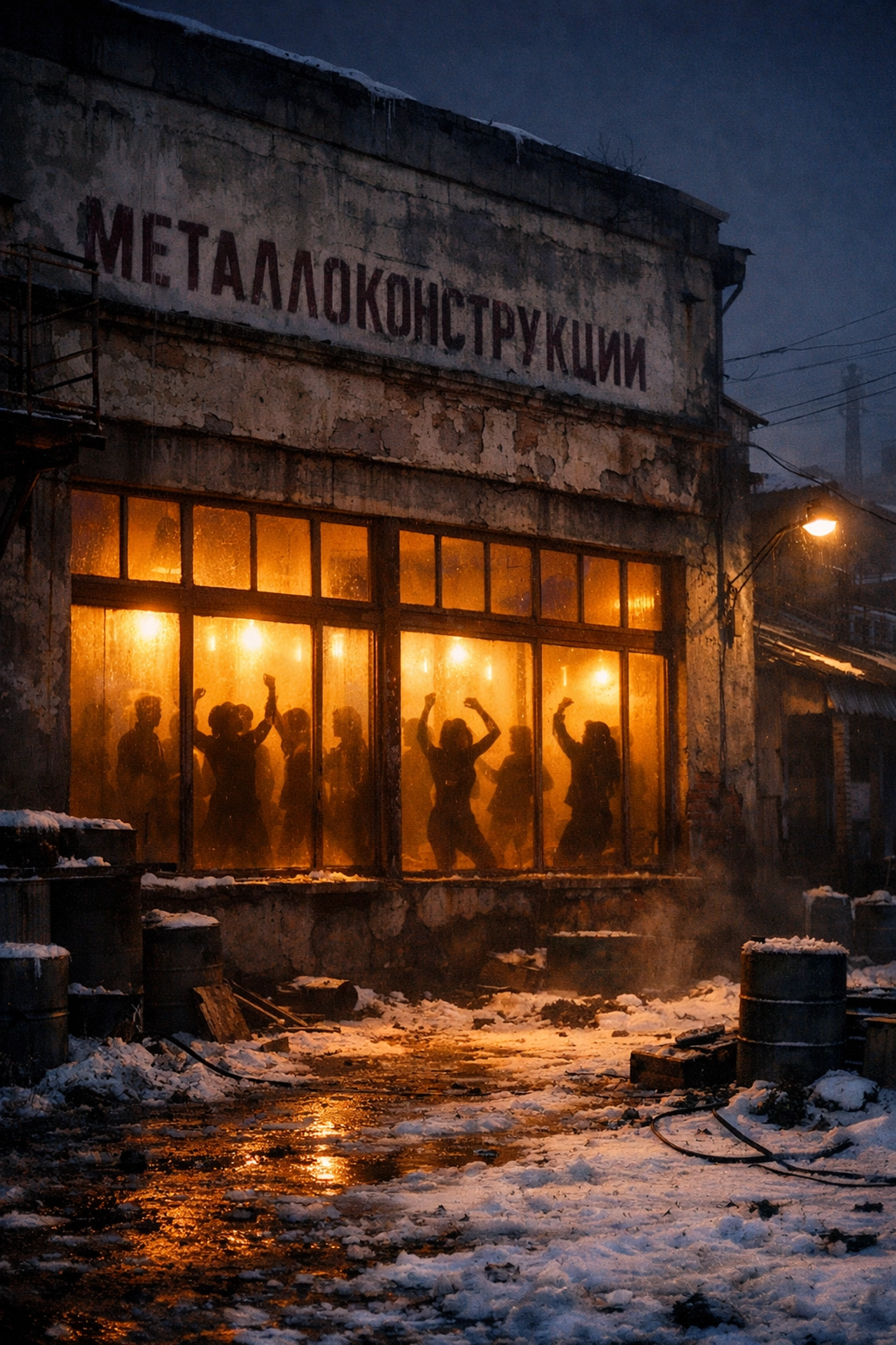Abandoned Soviet building transformed into underground gay party venue, Moscow 1990s