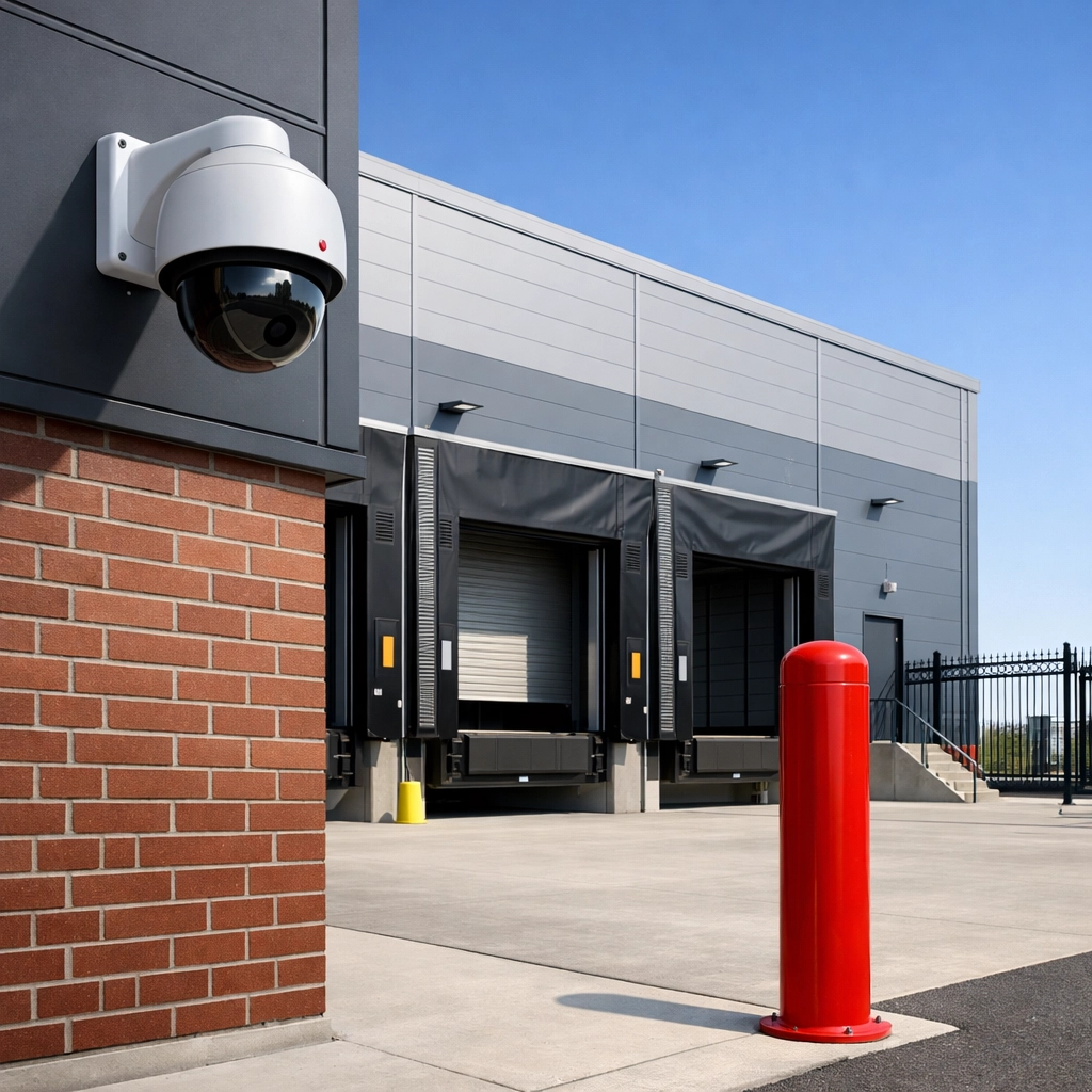 Exterior of a modern Hertford logistics hub featuring high-level security for safe business inventory storage.