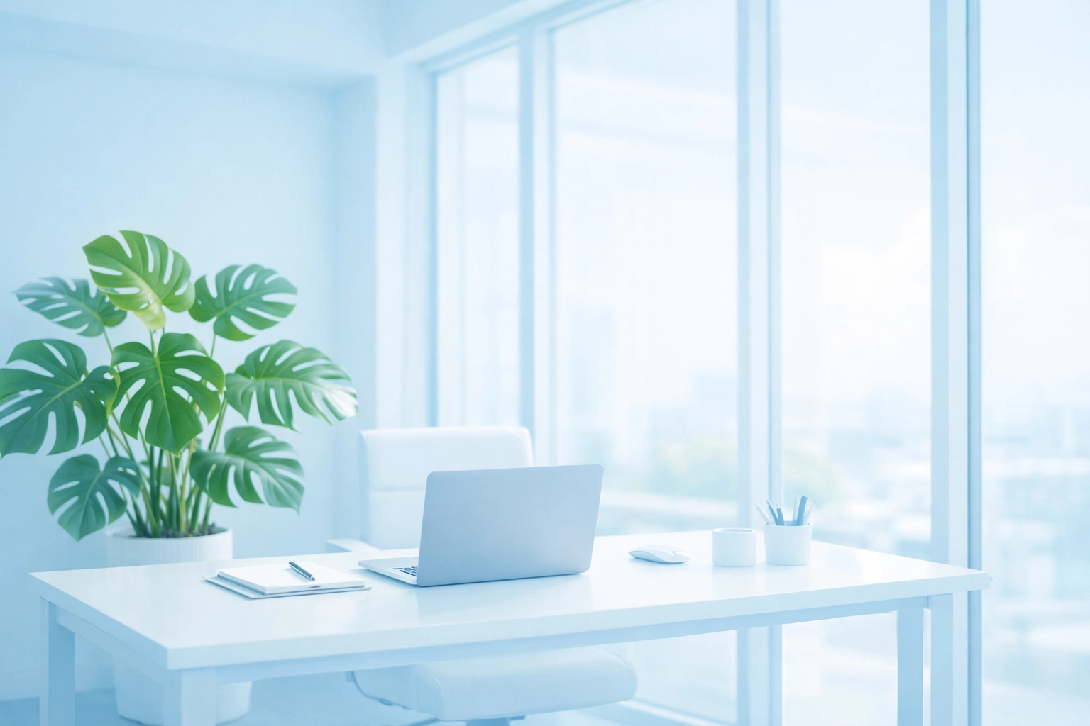 Sunlit modern office space showcasing professional commercial cleaning services in the Cedar Valley.