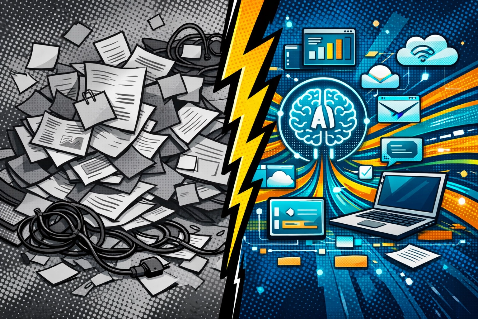 AI-powered lead management system transforming chaotic workflows into organized automation