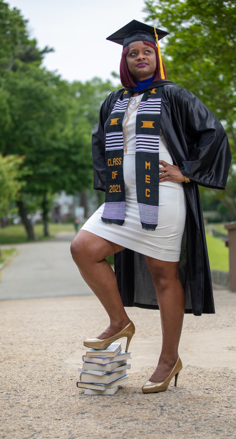 Graduate Portrait with Academic Books