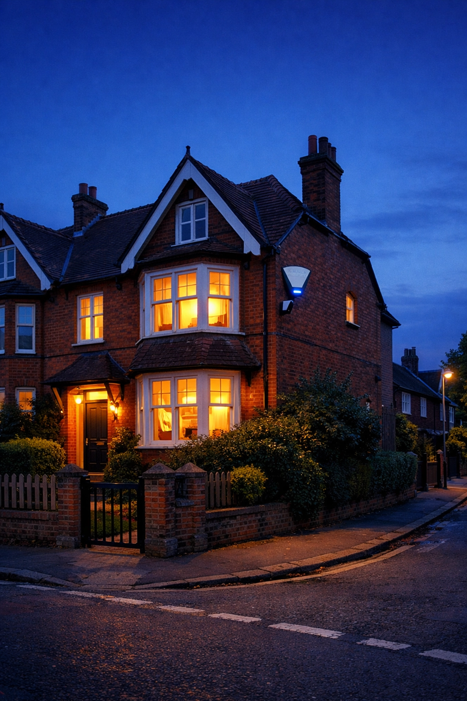 Secure Oxford home featuring professional security alarms and CCTV cameras for reliable property protection.