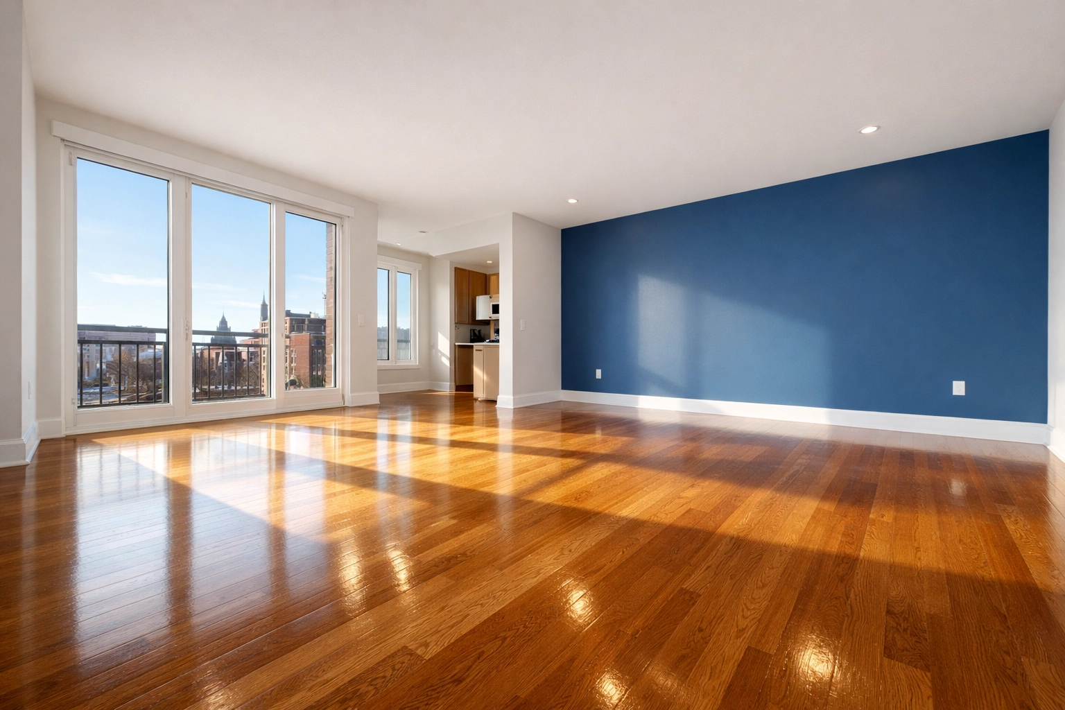 Pristine vacant apartment in Worcester MA ready for a professional move-out cleaning Worcester service.