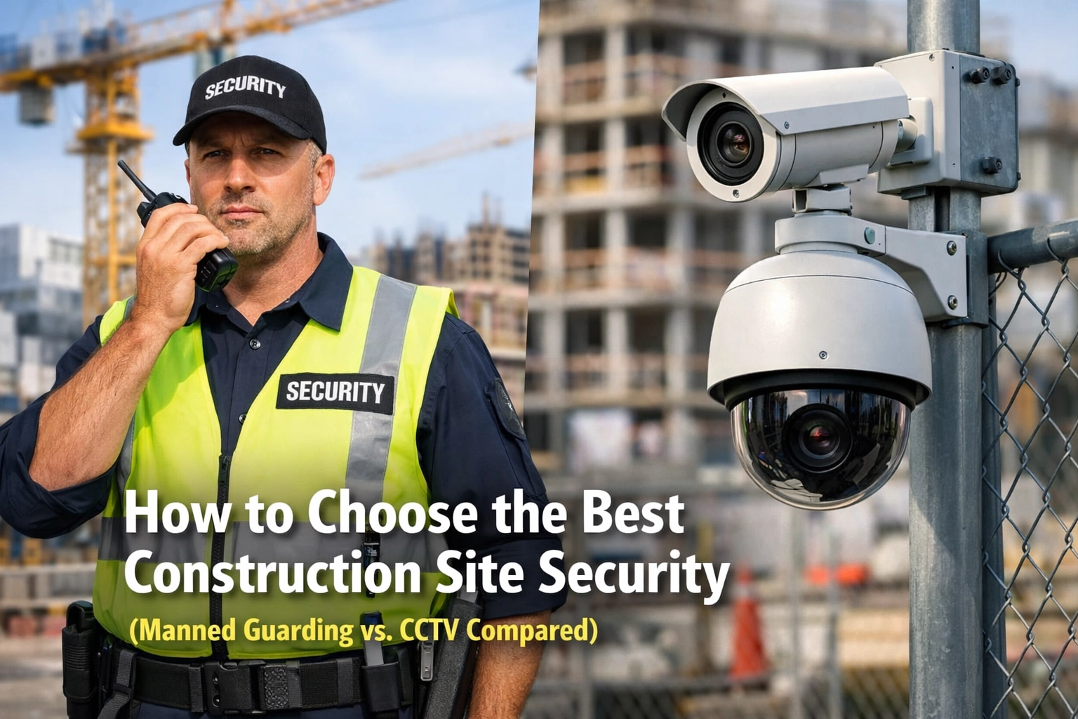 [HERO] How to Choose the Best Construction Site Security (Manned Guarding vs. CCTV Compared)