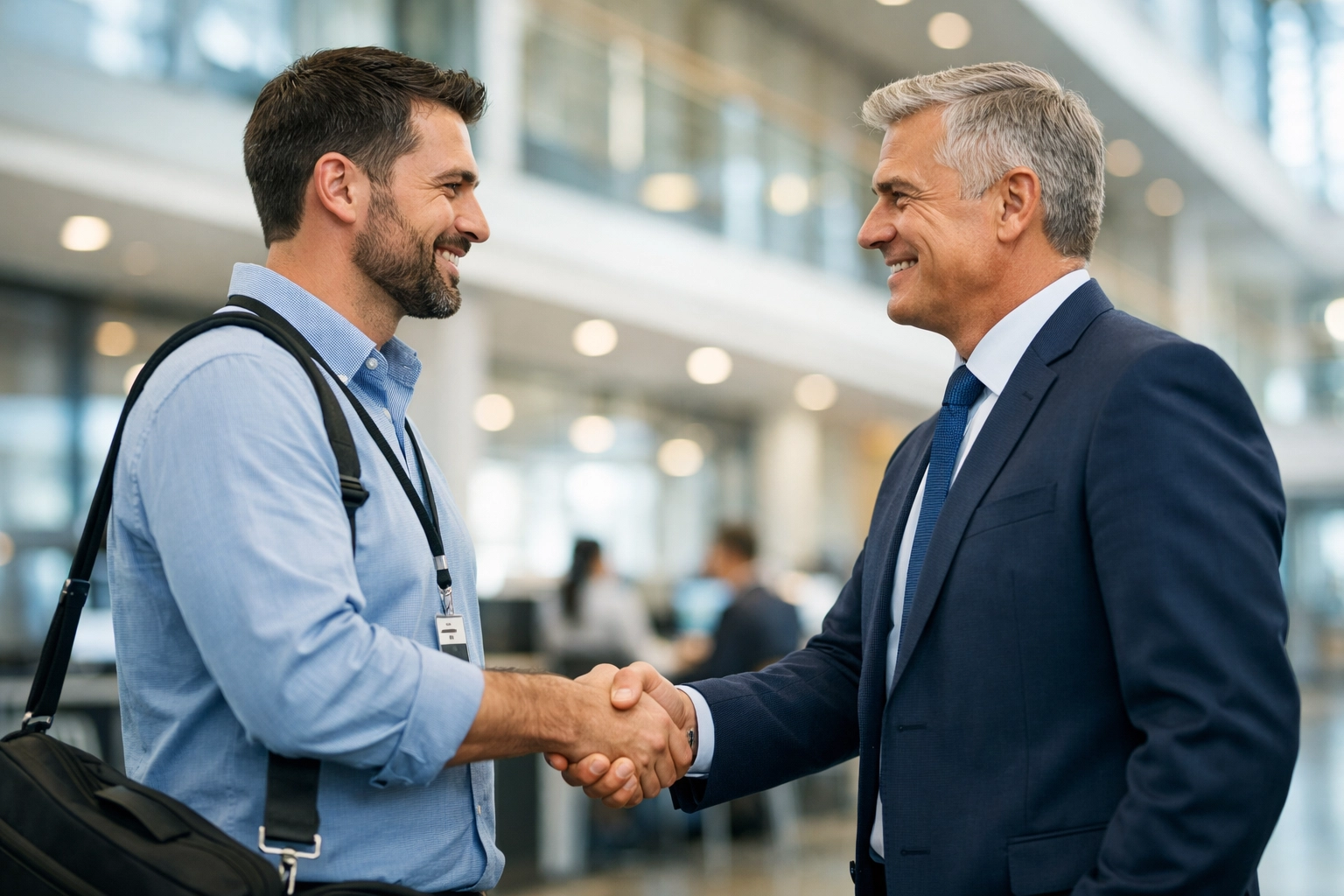 Business executive and ServiceNow consulting partner shaking hands after a successful 2026 platform ROI audit.