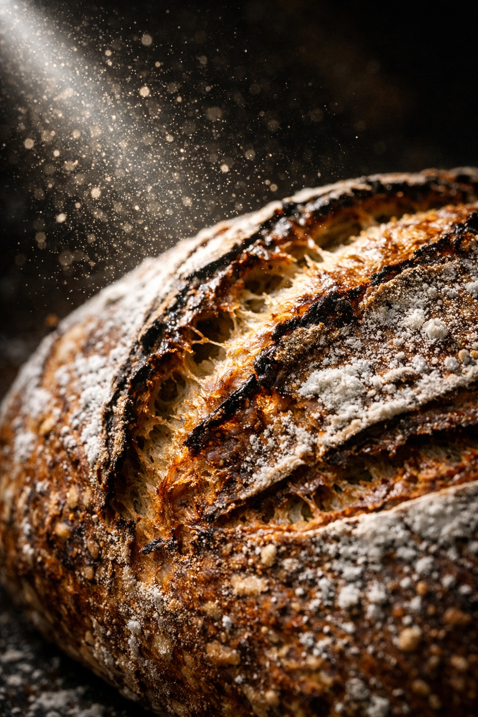 Detailed shot of artisan sourdough bread to inspire keyword-rich Google reviews for local businesses.