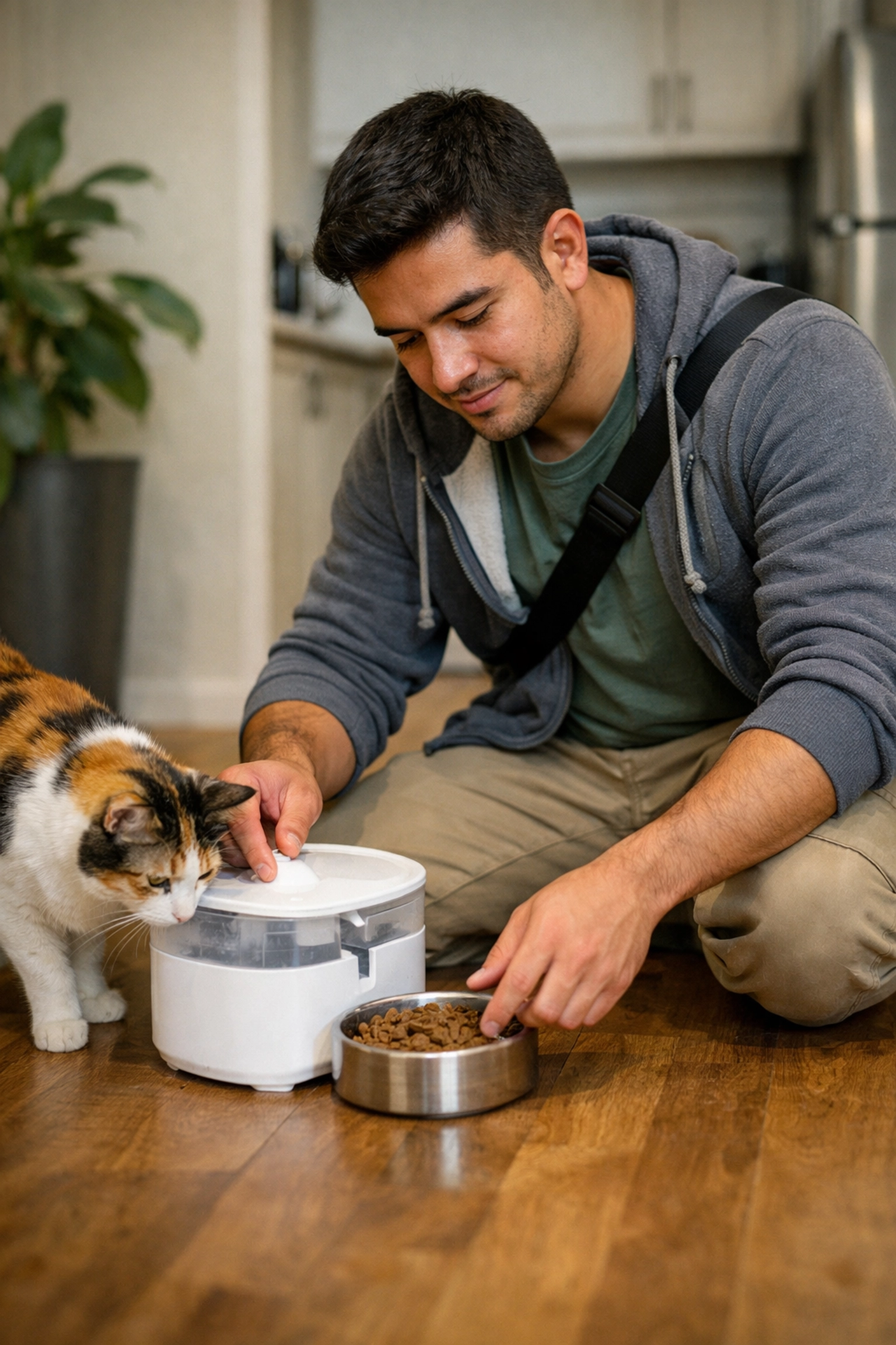 Professional cat sitter in Palo Alto providing reliable in-home care and health monitoring.