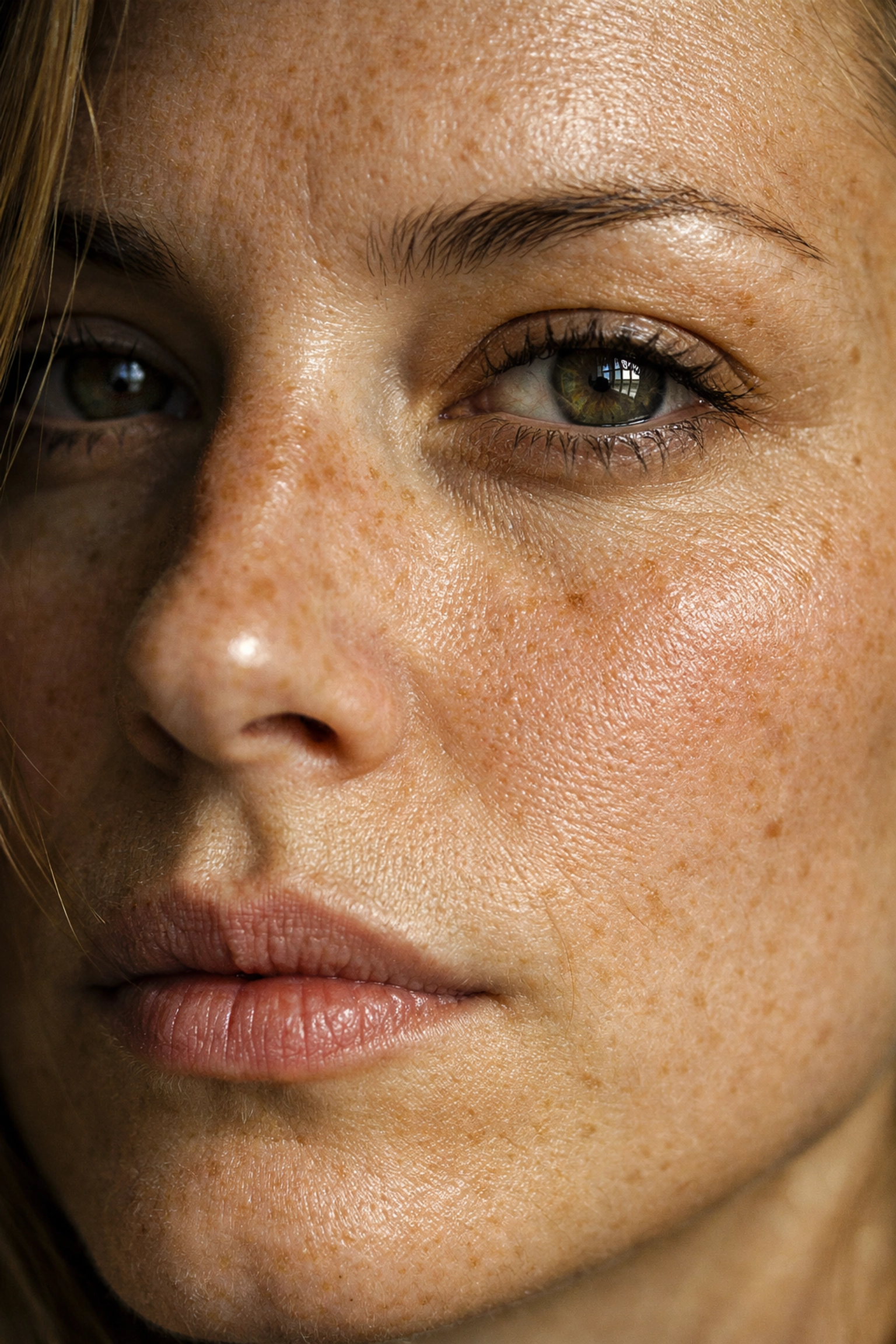 Macro detail of natural skin texture highlighting subtle editing as part of good portrait photography techniques.