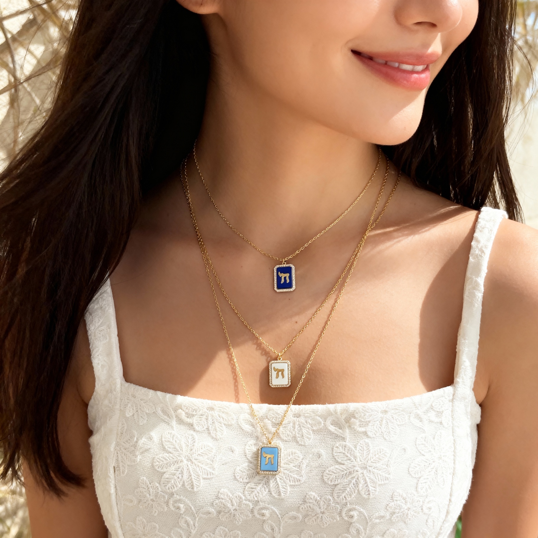 Assorted Judaica Charms Display