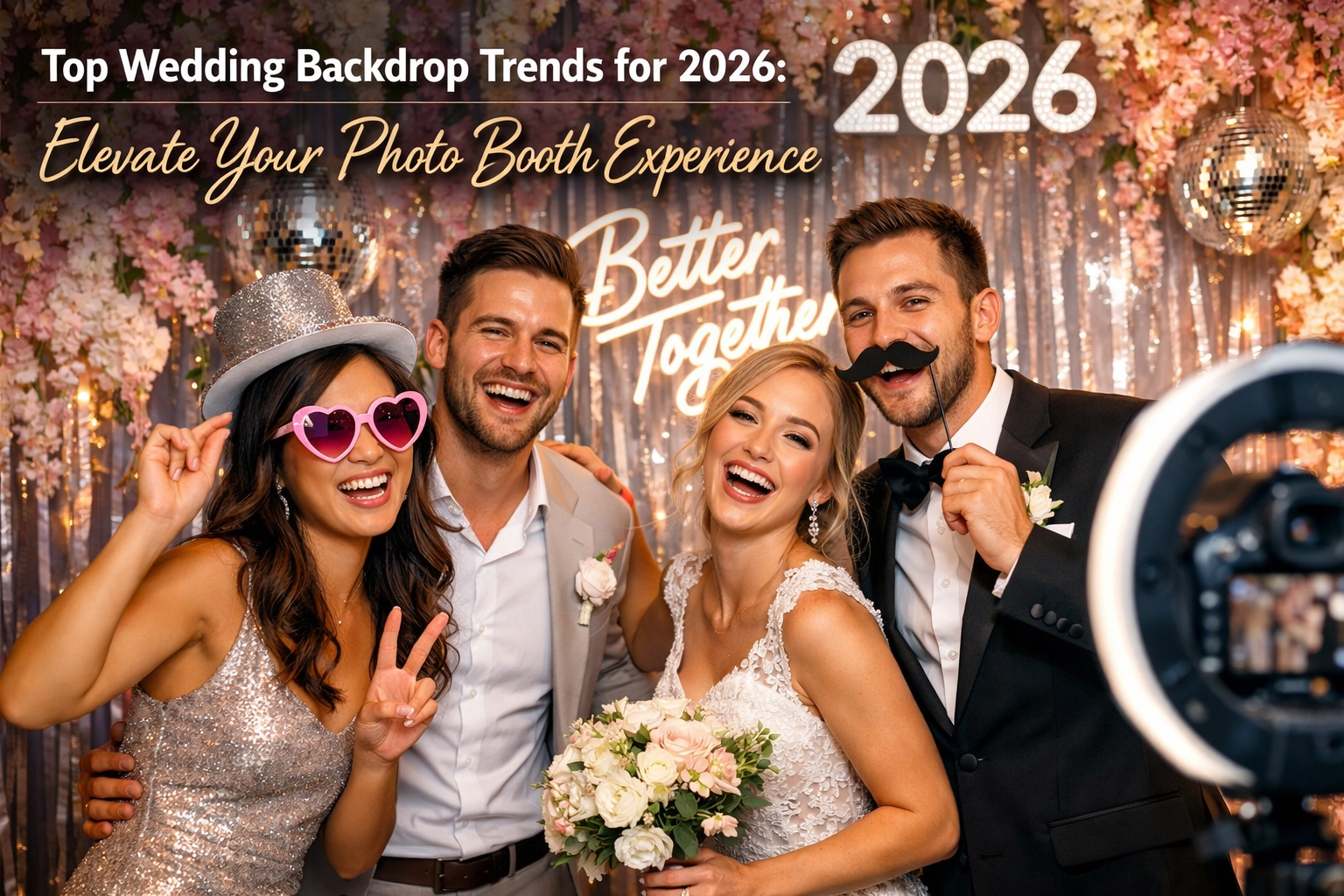 [HERO] Top Wedding Backdrop Trends for 2026: Elevate Your Photo Booth Experience