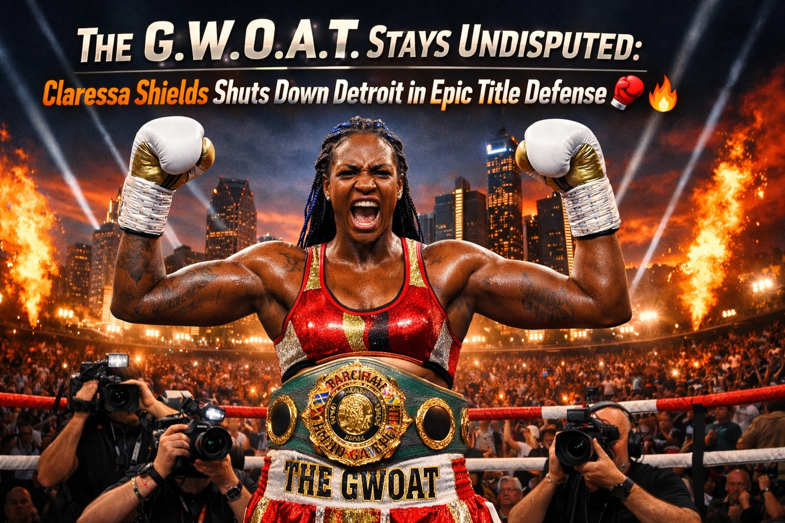 [HERO] The G.W.O.A.T. Stays Undisputed: Claressa Shields Shuts Down Detroit in Epic Title Defense 🥊🔥