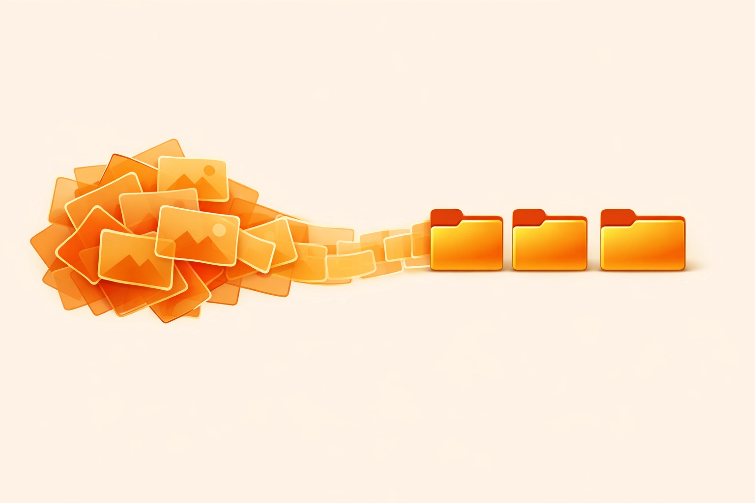 Organizing messy files into neat project folders using a contractor job app for better documentation.