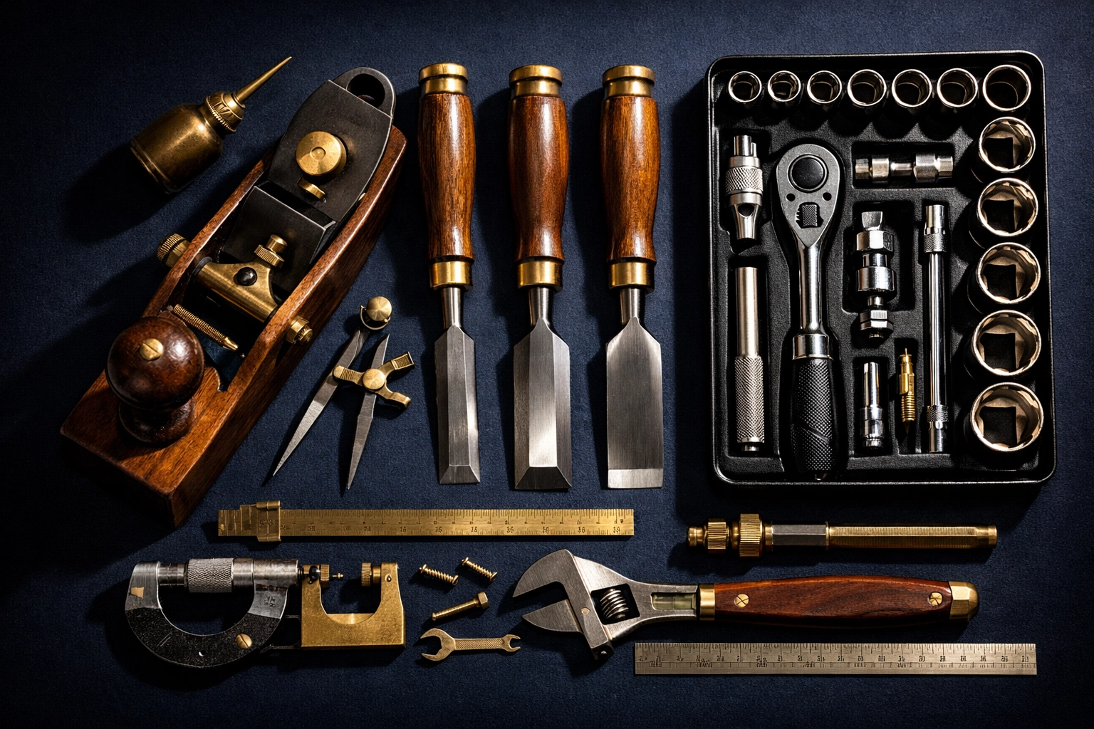 Vintage hand tools and woodworking equipment popular at estate auctions