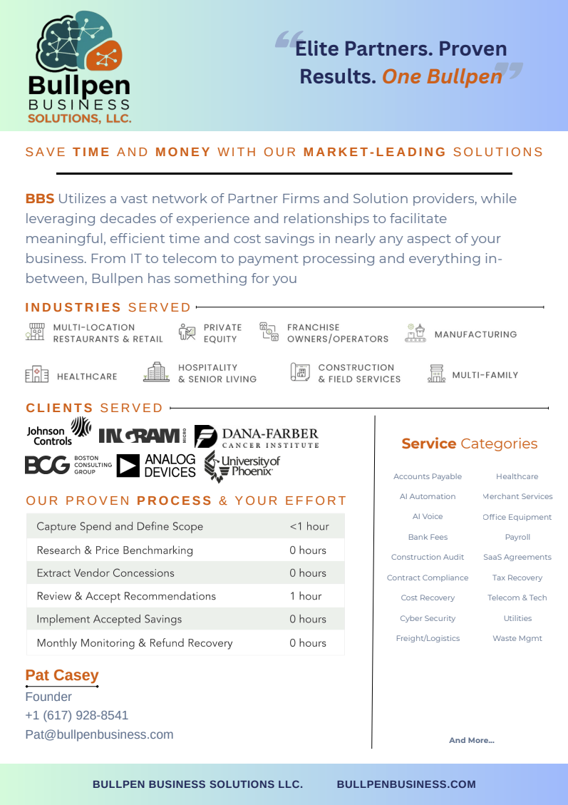 Bullpen Business Solutions Overview