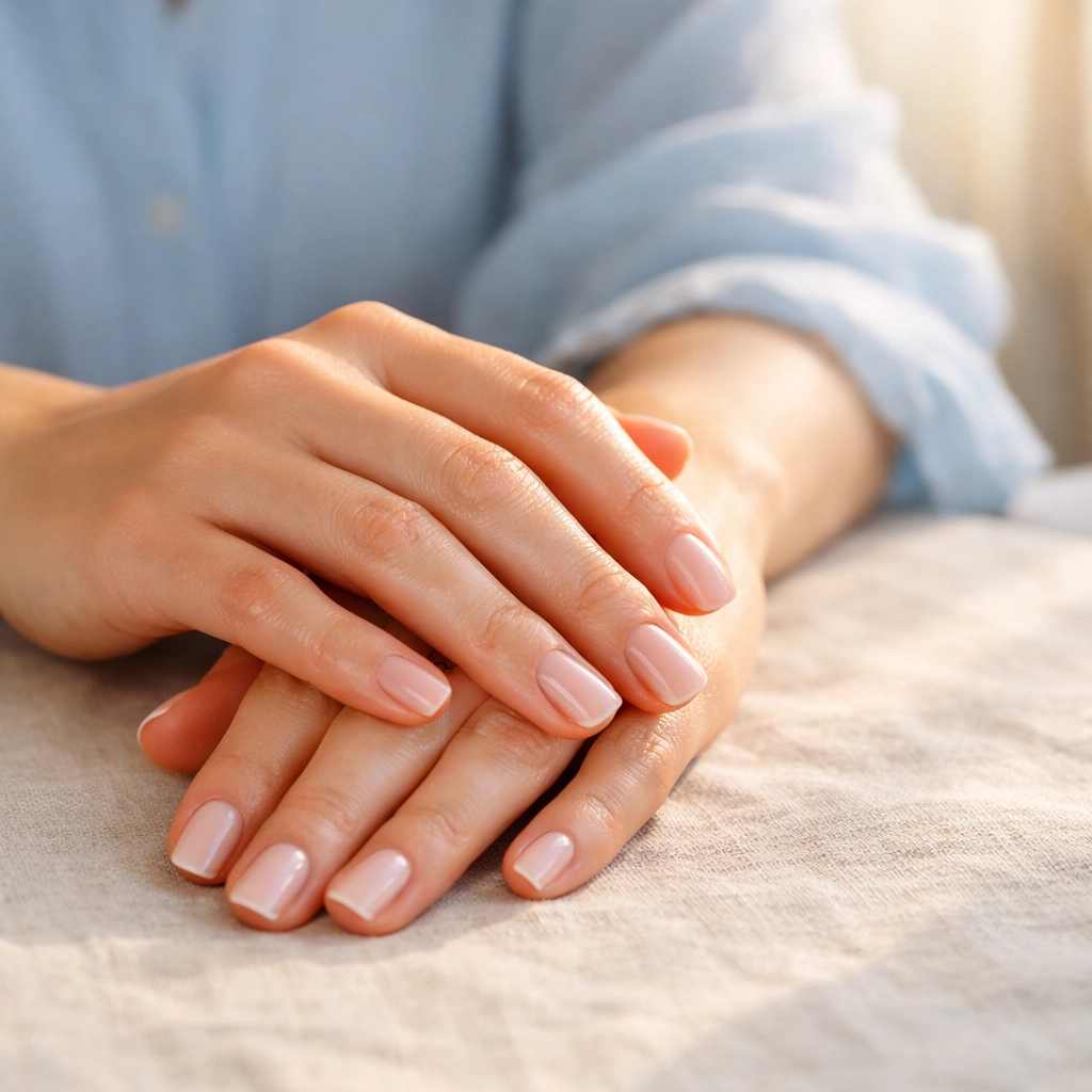 Youthful, smooth hands with restored volume after hand rejuvenation dermal filler treatment.