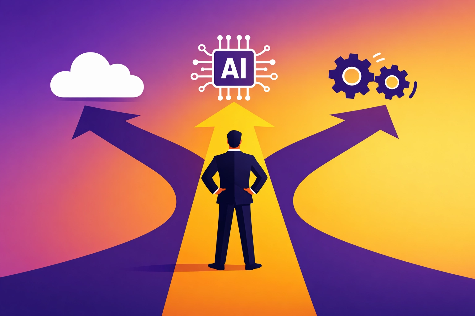 Strategische Wegwahl: Verschiedene Pfade der KI-Implementierung für Unternehmen