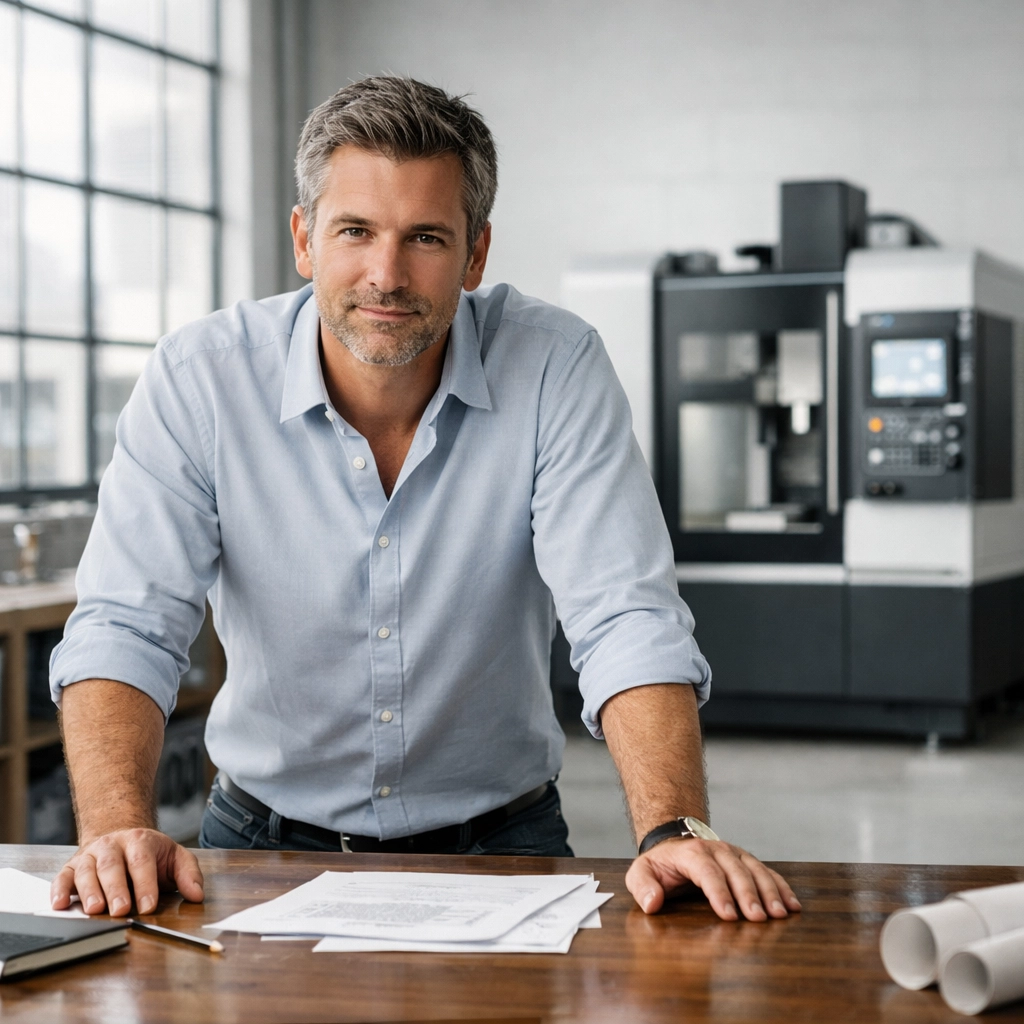 Canadian business owner in a modern studio using equipment financing to support long-term company growth.