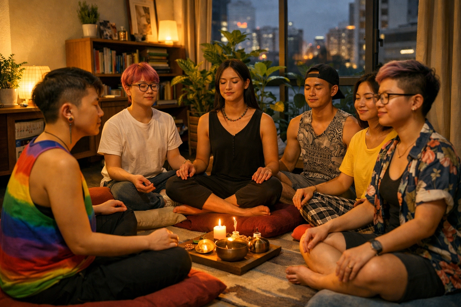 LGBTQ+ Vietnamese meditation group gathering for Buddhist practice and community support
