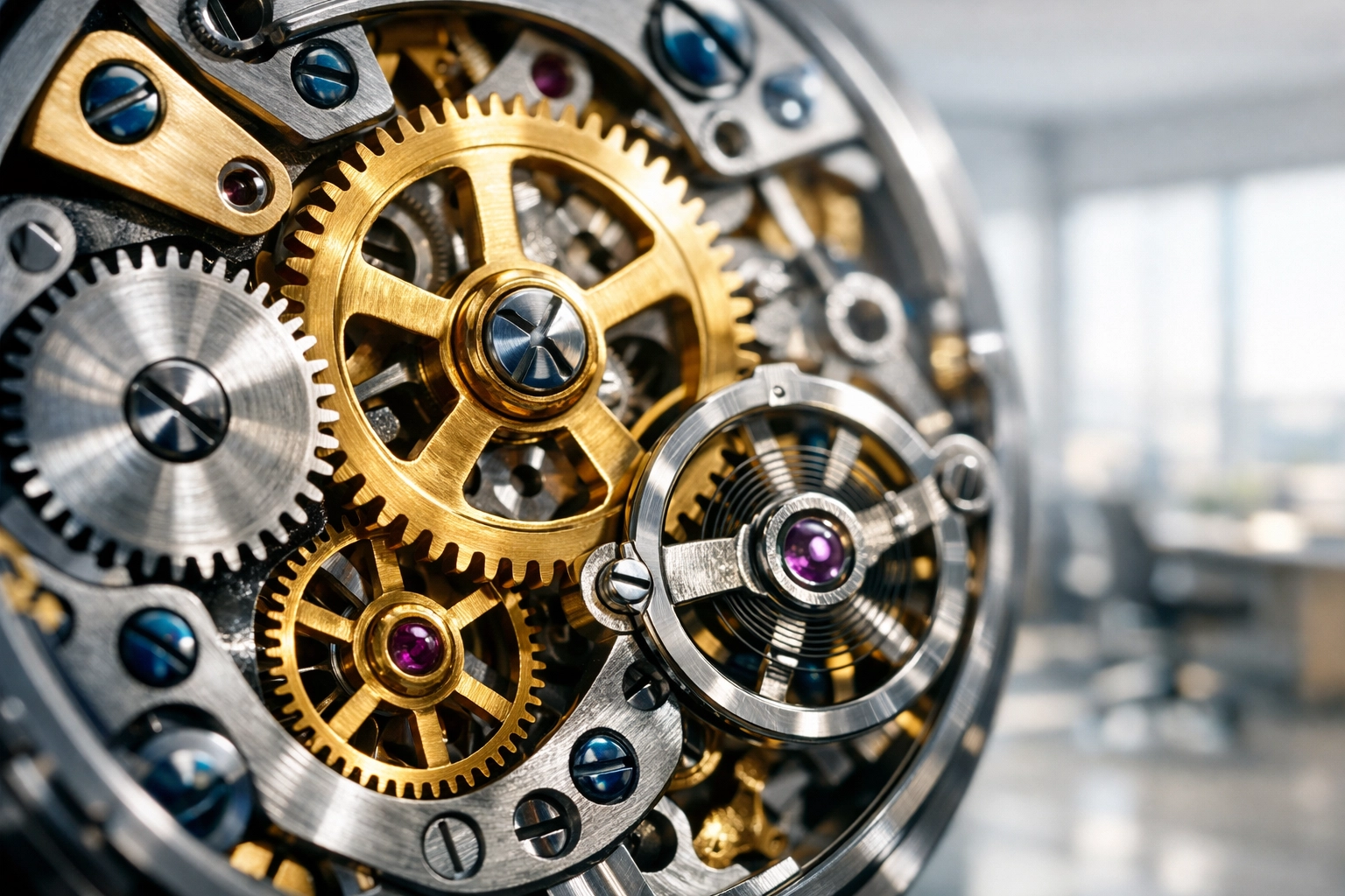 Synchronized gears illustrating the property management systems that drive business value without owner involvement.