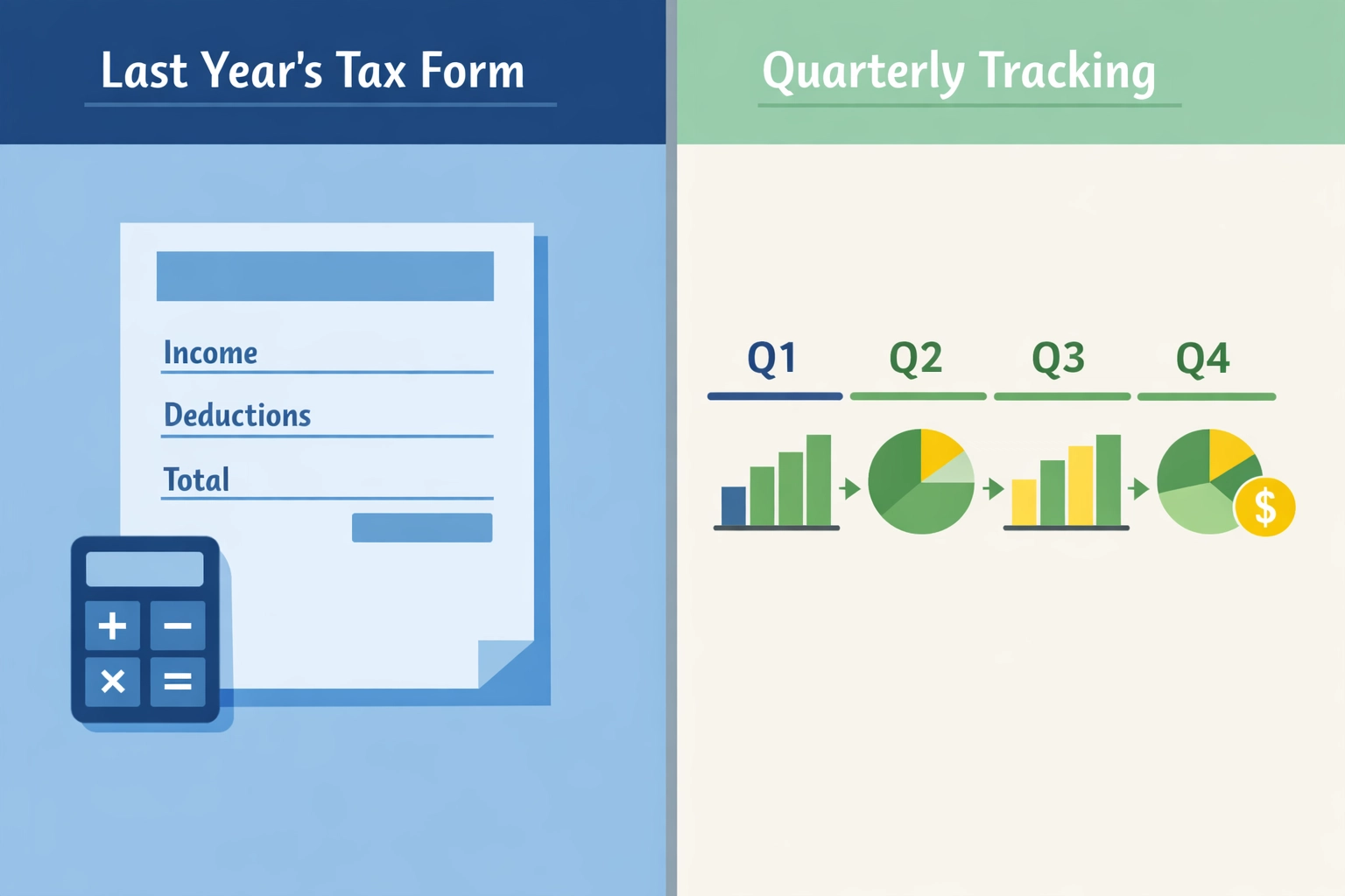 Comparison of two methods for calculating quarterly estimated tax payments