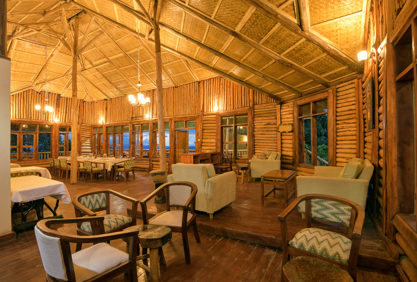 Orugano Bwindi Lodge Lounge and Dining Area